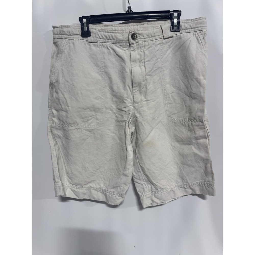 Lacoste Men's Khaki Chino Shorts Size Us 36 EU 46 Logo Vintage Fast Shipping